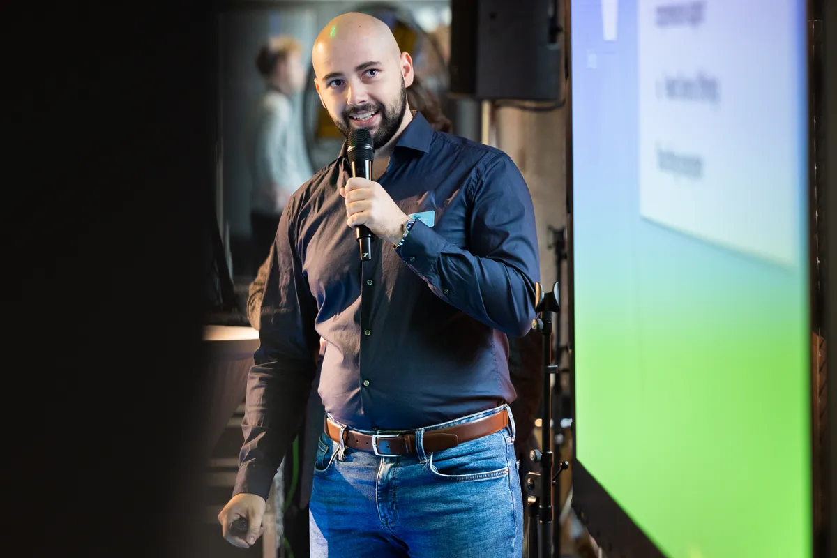 Me giving a talk